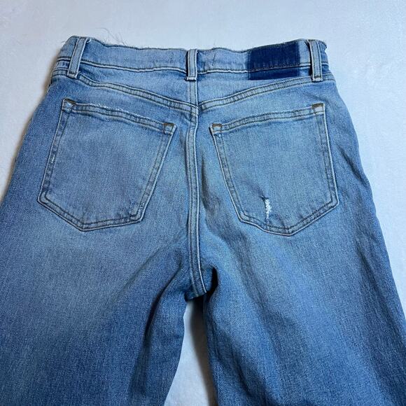 Abercrombie & Fitch The 90's Straight Ultra High Rise Jeans Size 28 Distressed - Picture 6 of 11